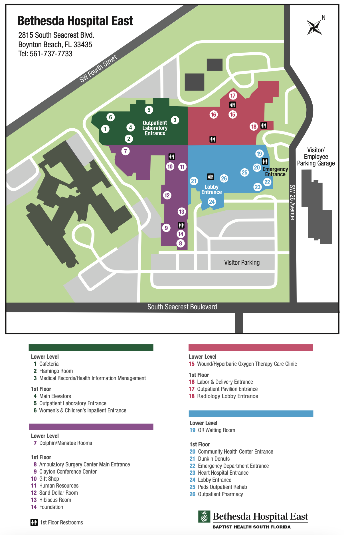 Map of Bethesda Hospital East