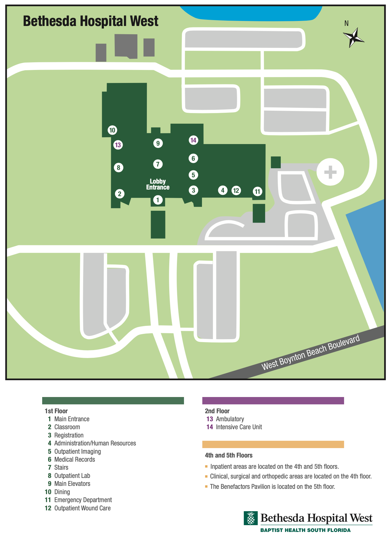 Map of Bethesda Hospital West